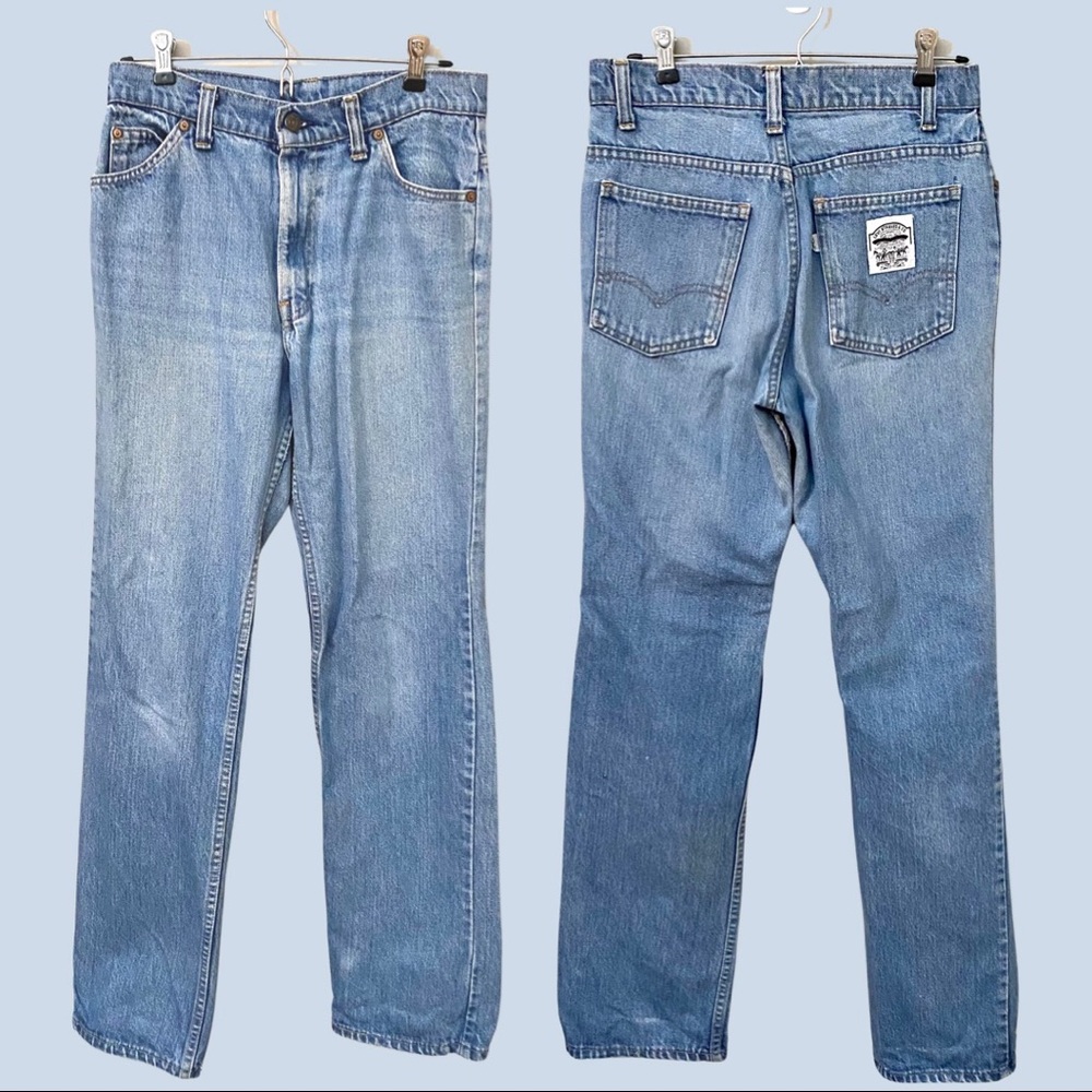 Vintage 1970s Rare White Tag Levi High Rise Straight Leg Jeans